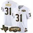 Men's Houston Texans #31 Dameon Pierce White Golden Untouchable Football Stitched Jersey