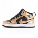 Youth Running Weapon Air Jordan 1 Black/Brown Shoes 117