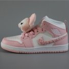 Youth Running Weapon Air Jordan 1 Pink/White Shoes 107