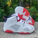 Youth Running Weapon Air Jordan 6 White/Red Shoes 007