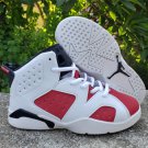 Youth Running Weapon Air Jordan 6 White/Red Shoes 005