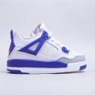 Youth Running Weapon Super Quality Air Jordan 4 White/Blue Shoes 022
