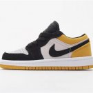 Youth Running Weapon Air Jordan 1 Black/Yellow/White Shoes 072