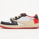 Youth Running Weapon Air Jordan 1 White/Black Low Top Shoes 054