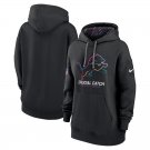 Pullover Hoodie Women's Detroit Lions 2024 Crucial Catch Club Black Color