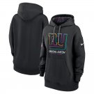 Pullover Hoodie Women's New York Giants 2024 Crucial Catch Club Black Color