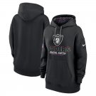 Pullover Hoodie Women's Las Vegas Raiders 2024 Crucial Catch Club Black Color