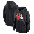 Pullover Hoodie Women's Cleveland Browns 2024 Crucial Catch Club Black Color