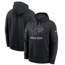 Pullover Hoodie Men's Detroit Lions 2024 Crucial Catch Club Black Color