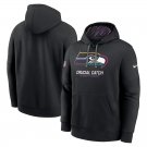 Pullover Hoodie Men's Seattle Seahawks 2024 Crucial Catch Club Black Color