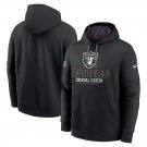 Pullover Hoodie Men's Las Vegas Raiders 2024 Crucial Catch Club Black Color