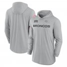 Men's Denver Broncos 2024 Salute to Service Club Fleece Pullover Hoodie Gray Color