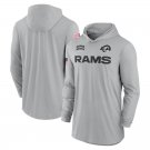 Men's Los Angeles Rams 2024 Salute to Service Club Fleece Pullover Hoodie Gray Color