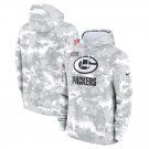Men's Green Bay Packers 2024 Salute to Service Club Fleece Pullover Hoodie - Arctic Camo