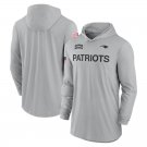 Men's New England Patriots 2024 Salute to Service Club Fleece Pullover Hoodie Gray Color