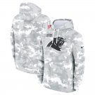 Men's Carolina Panthers 2024 Salute to Service Club Fleece Pullover Hoodie - Arctic Camo