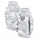 Pullover Hoodie Women's Chicago Bears 2024 Salute To Service Club Fleece - Arctic Camo