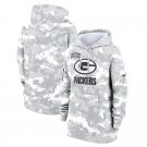 Pullover Hoodie Women's Green Bay Packers 2024 Salute To Service Club Fleece - Arctic Camo