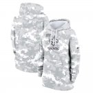 Pullover Hoodie Women's New Orleans Saints 2024 Salute To Service Club Fleece - Arctic Camo