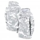Pullover Hoodie Women's Los Angeles Chargers 2024 Salute To Service Club Fleece - Arctic Camo