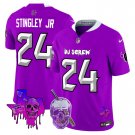 Men's Houston Texans #24 Derek Stingley Jr. Purple Vapor Limited Football Stitched Jersey