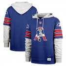 Men's '47 New England Patriots Double Header Blitz Cornerback Pullover Hoodie - Royal