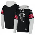 Men's '47 Atlanta Falcons Double Header Blitz Cornerback Pullover Hoodie - Black