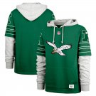 Men's '47 Philadelphia Eagles Double Header Blitz Cornerback Pullover Hoodie - Green