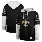 Men's '47 New Orleans Saints Double Header Blitz Cornerback Pullover Hoodie - Black