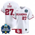 Oklahoma Sooners Men’s #27 Hannah Coor Softball 2025 White Vapor Limited Baseball Jersey