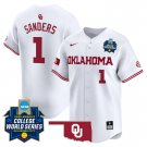 Oklahoma Sooners Men’s #1 Cydney Sanders Softball 2025 White Vapor Limited Baseball Jersey