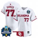 Oklahoma Sooners Men’s #77 Sydney Barker Softball 2025 White Vapor Limited Baseball Jersey