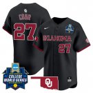 Oklahoma Sooners Men’s #27 Hannah Coor Softball 2025 Black Vapor Limited Baseball Jersey