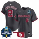 Oklahoma Sooners Men’s #2 McEnroe-Marinas Softball 2025 Anthracite Vapor Limited Baseball Jersey