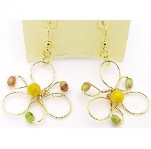 Flower Style Wire Earrings - E38105