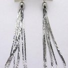 Long Metal Waterfall Earrings - E88852SL