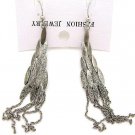 Silver Long Chandelier Earrings - E59352
