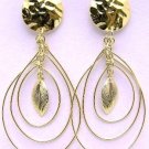 Gold Metal Teardrop Style Earrings - E0010GO