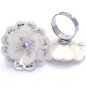 RNCC13WH-FLOWER RING-ADJUSTABLE SIZE