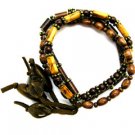 B131-3 STRAND CHARM STRETCH BRACELET