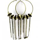 E21738-CIRCLE HOPP CHAIN EARRINGS