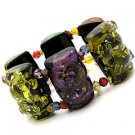 B00049MU-Shimmer Floral Stretch Bracelet