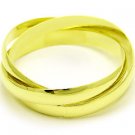 BCLE039GO-3 Interlocking metal bangle