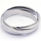 BCLE039GO-3 Interlocking metal bangle