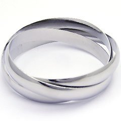 BCLE039GO-3 Interlocking metal bangle