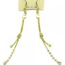 E47852CR-gold string w/crystal earrings