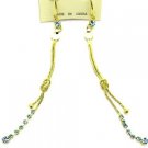 E47852AQ-gold string w/crystal earrings