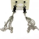 E00742JT-Silver Multi Chain w/Crytal Earrings