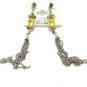 E00742TO-Silver Multi Chain w/Crytal Earrings