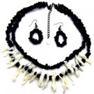 NEACS1681JT-NATURAL STONE NECKLACE SET-18 inches
